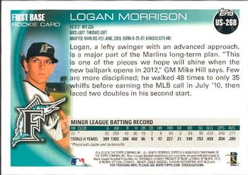 2010 Topps Update Logan Morrison RC US-268 Florida Marlins