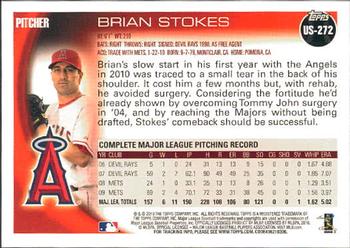 2010 Topps Update Brian Stokes US-272 Los Angeles Angels
