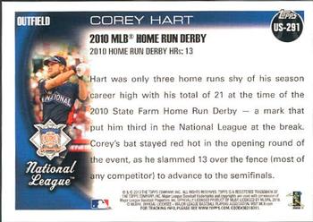 2010 Topps Update Corey Hart HRD US-291 Milwaukee Brewers