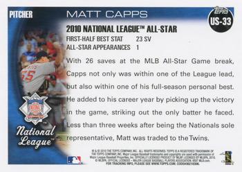 2010 Topps Update Matt Capps AS US-33 Washington Nationals