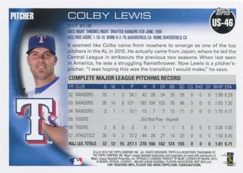 2010 Topps Update Colby Lewis US-46 Texas Rangers