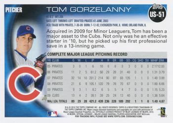 2010 Topps Update Tom Gorzelanny US-51 Chicago Cubs