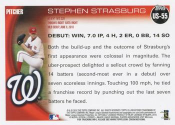 2010 Topps Update Stephen Strasburg RD US-55 Washington Nationals