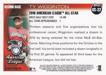 2010 Topps Update Gold Parallel /2010 Ty Wigginton #US-22 Baltimore Orioles