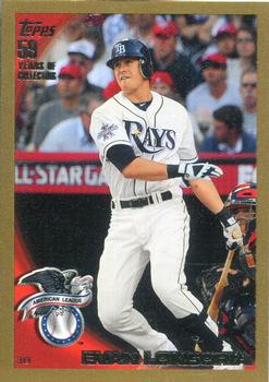 2010 Topps Update Gold Parallel 208/2010 Evan Longoria #US-40 Tampa Bay Rays