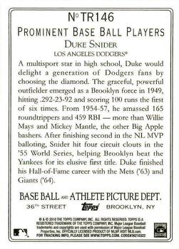 2010 Topps Turkey Red #TR146 Duke Snider Los Angeles Dodgers