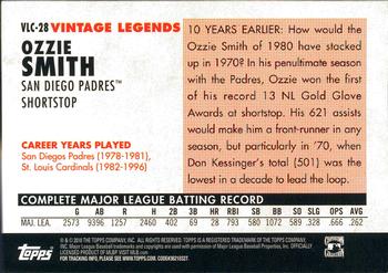 2010 Topps Vintage Legends #VLC-28 Ozzie Smith San Diego Padres