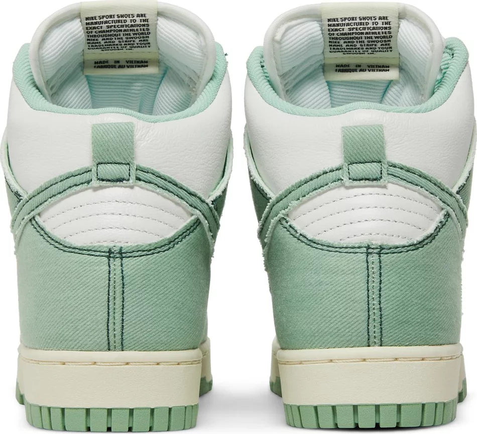 Nike Dunk High 1985 Enamel Green Denim 14M New
