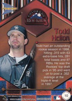 1999 Pacific Diamond Prism Todd Helton #10 Colorado Rockies