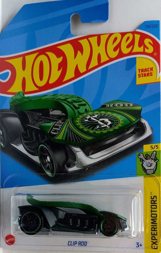 2023 Hot Wheels Clip Rod Experimotors 5/5, 119/250 Green