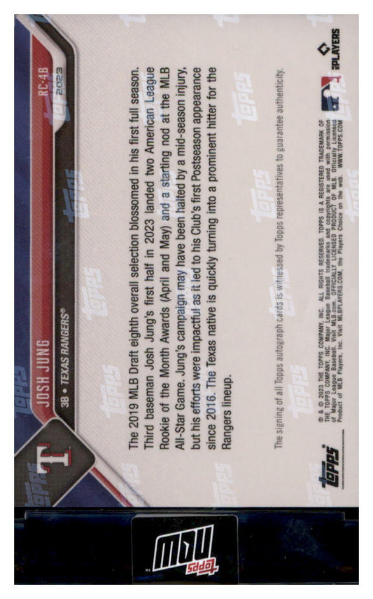 2023 Topps Now Rookie Cup #RC-4B Josh Jung Autographs Blue #/49