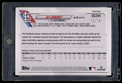 2021 Topps Update #US244 Ali Sanchez Independence Day #/76