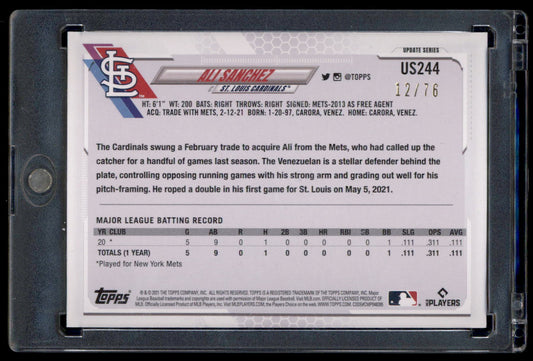 2021 Topps Update #US244 Ali Sanchez Independence Day #/76