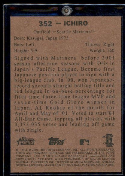 2001 Bowman Heritage #352 Ichiro