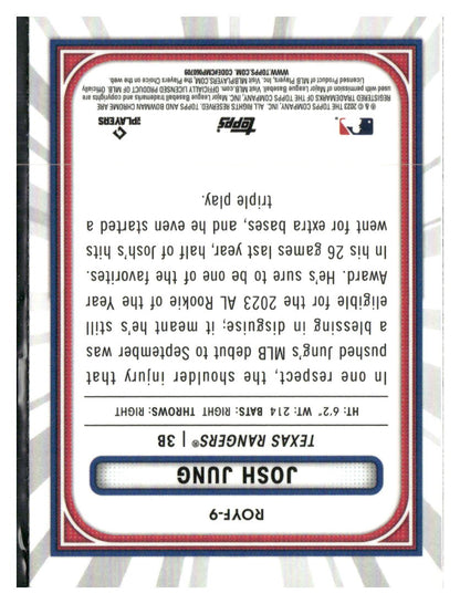 2023 Bowman #ROYF-9 Josh Jung Rookie of the Year Favorites