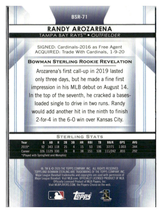 2020 Bowman Sterling #BSR-71 Randy Arozarena