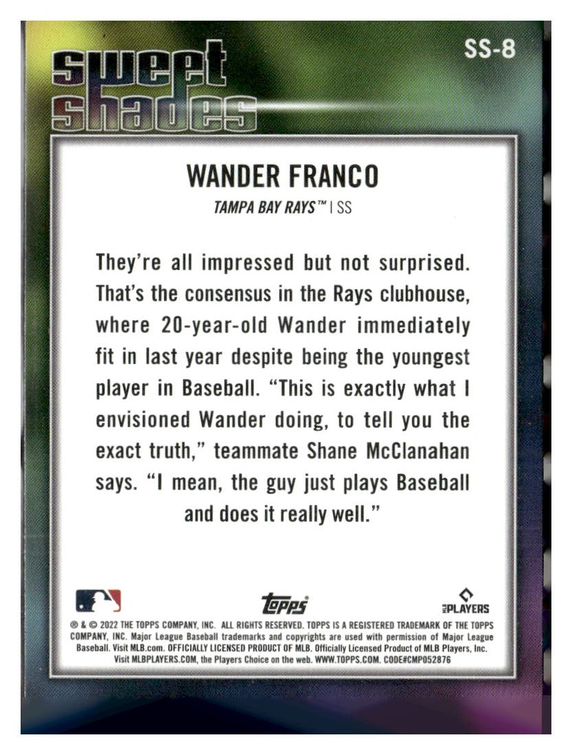 2022 Topps #SS-8 Wander Franco Sweet Shades