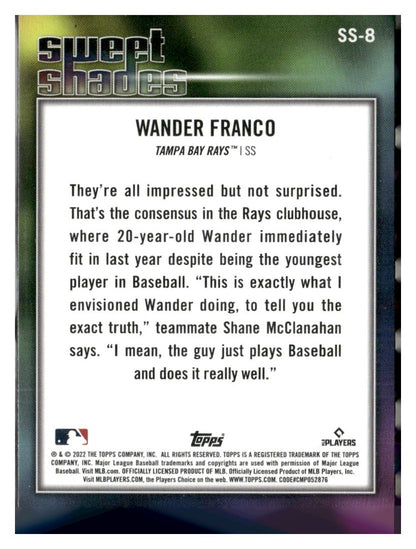 2022 Topps #SS-8 Wander Franco Sweet Shades
