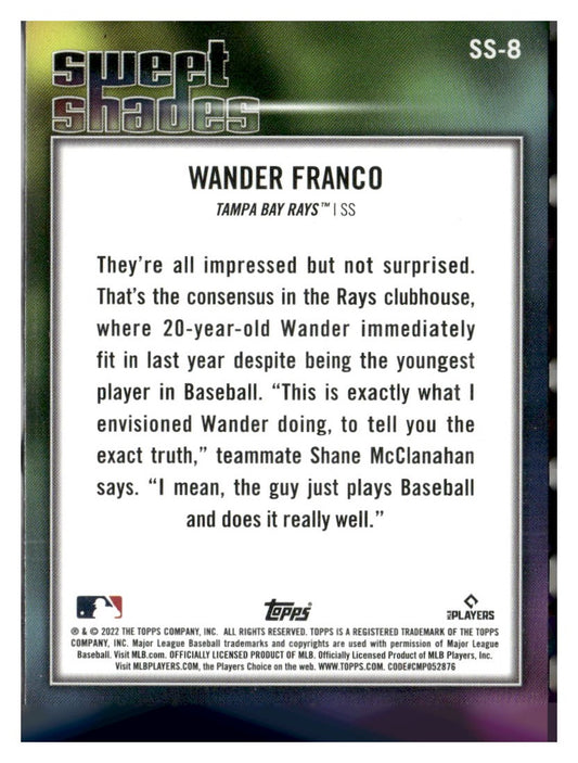 2022 Topps #SS-8 Wander Franco Sweet Shades