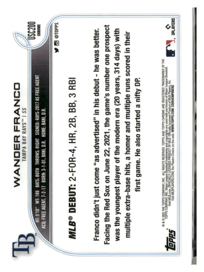 2022 Topps Chrome Update #USC200 Wander Franco