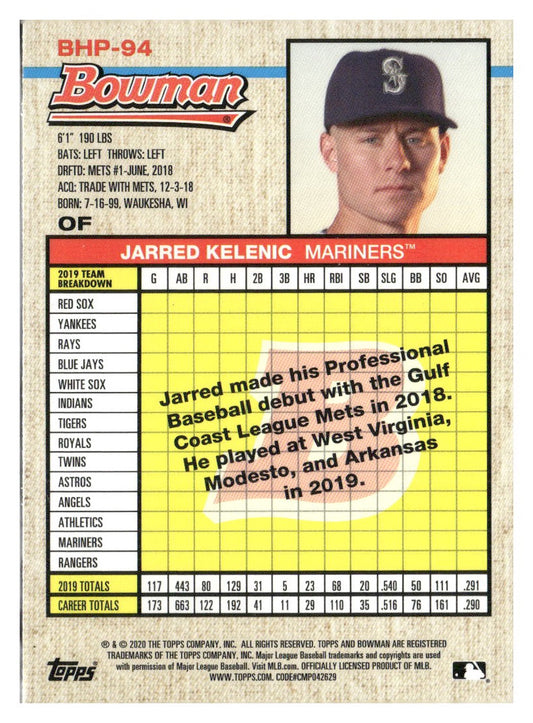 2020 Bowman Heritage #BHP-94 Jarred Kelenic Prospects