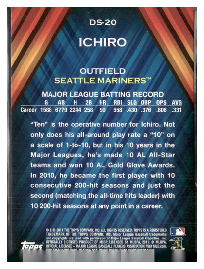 2011 Topps #DS-20 Ichiro Diamond Stars