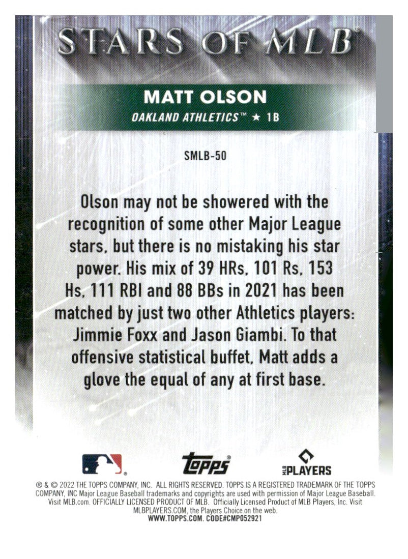 2022 Topps #SMLB-50 Matt Olson Stars of MLB