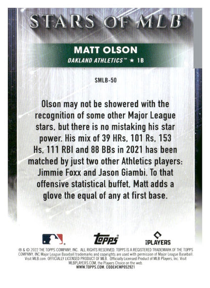2022 Topps #SMLB-50 Matt Olson Stars of MLB