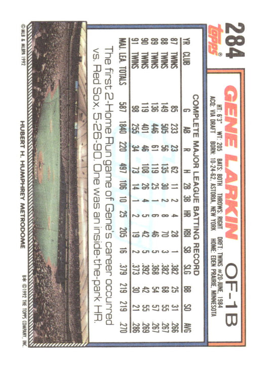 1992 Topps #284 Gene Larkin