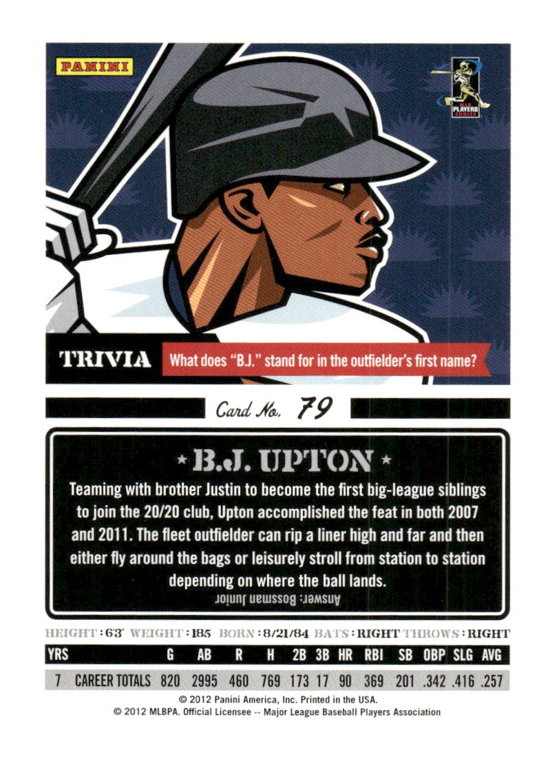 2012 Panini Triple Play #79 B.J. Upton
