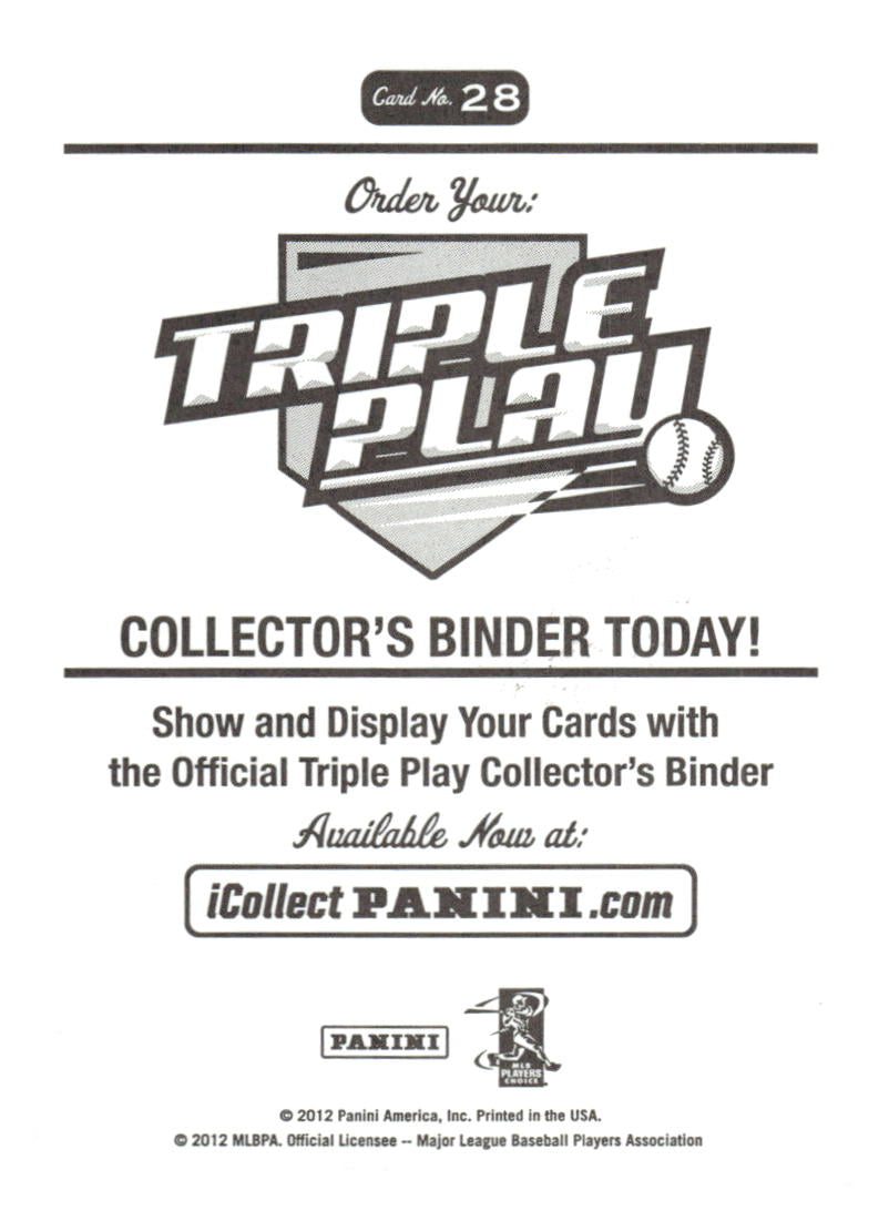 2012 Panini Triple Play #28 Joe Mauer Stickers