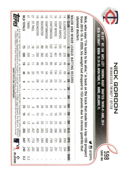 2022 Topps #598 Nick Gordon