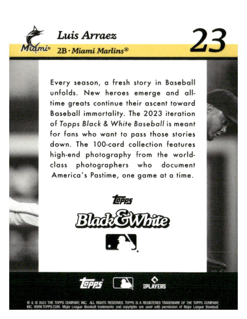 2023 Topps Black & White #23 Luis Arraez