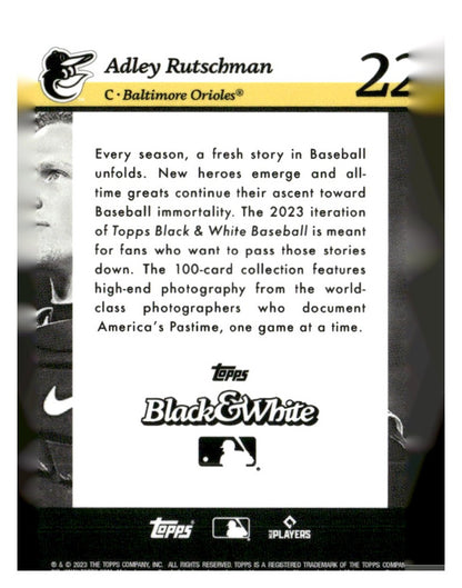2023 Topps Black & White #22 Adley Rutschman