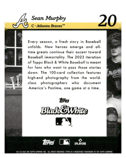 2023 Topps Black & White #20 Sean Murphy