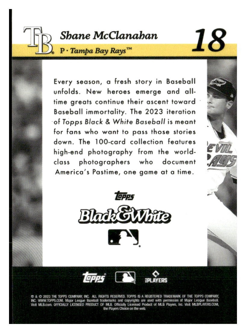 2023 Topps Black & White #18 Shane McClanahan