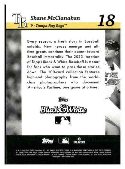 2023 Topps Black & White #18 Shane McClanahan