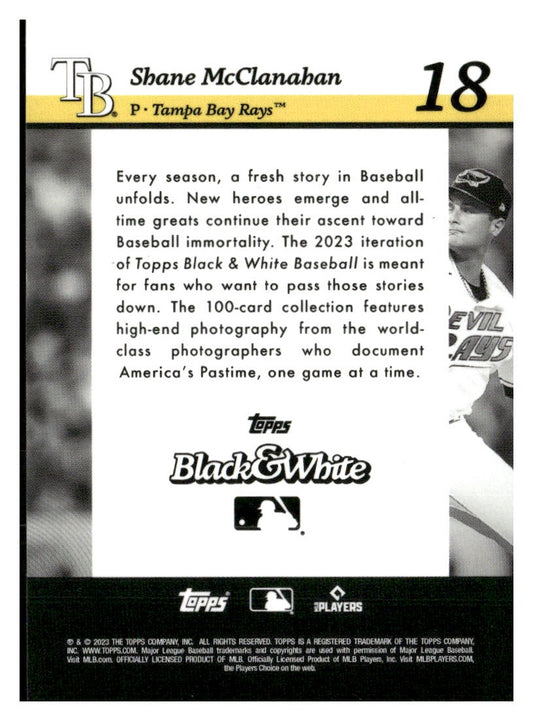 2023 Topps Black & White #18 Shane McClanahan