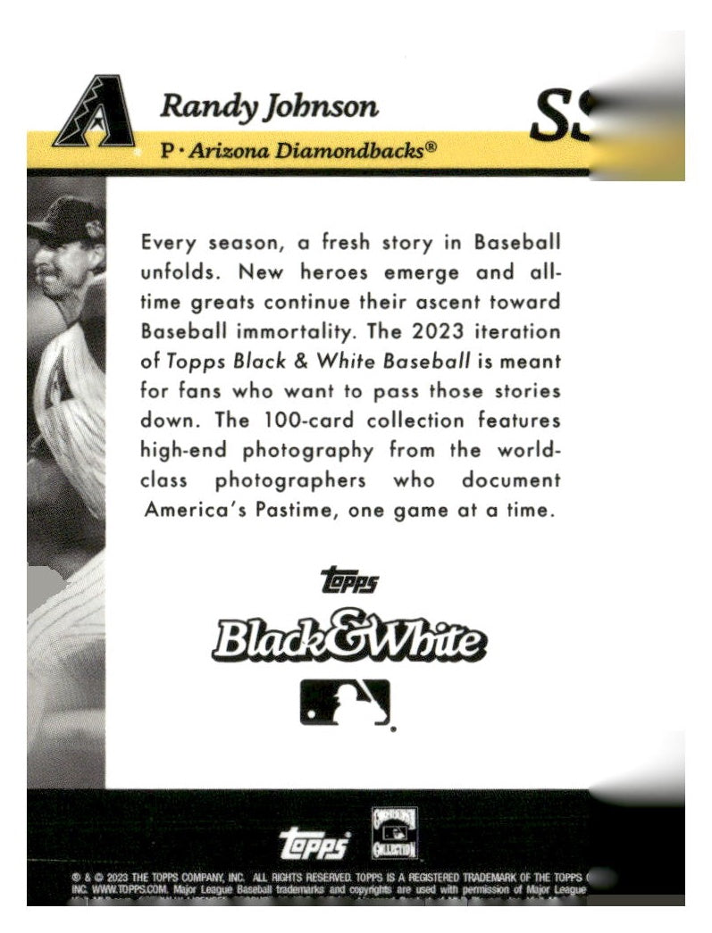 2023 Topps Black & White #SS9 Randy Johnson Shutter Speed