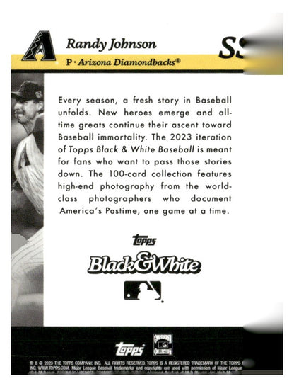 2023 Topps Black & White #SS9 Randy Johnson Shutter Speed