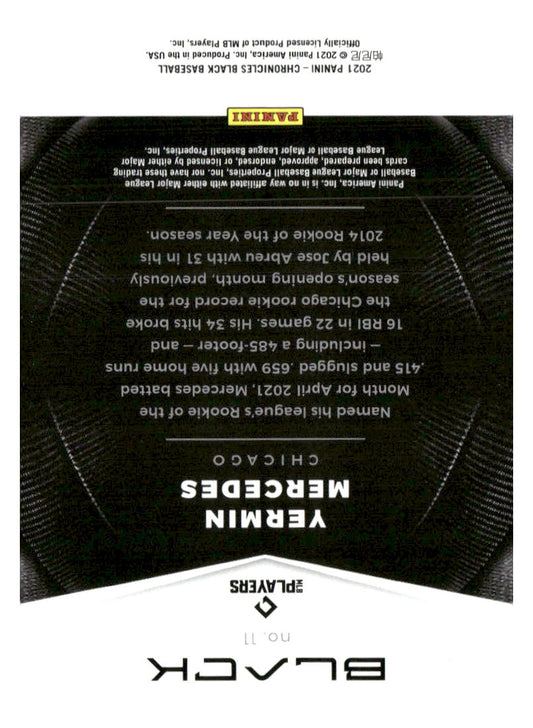 2021 Panini Chronicles #11 Yermin Mercedes Black