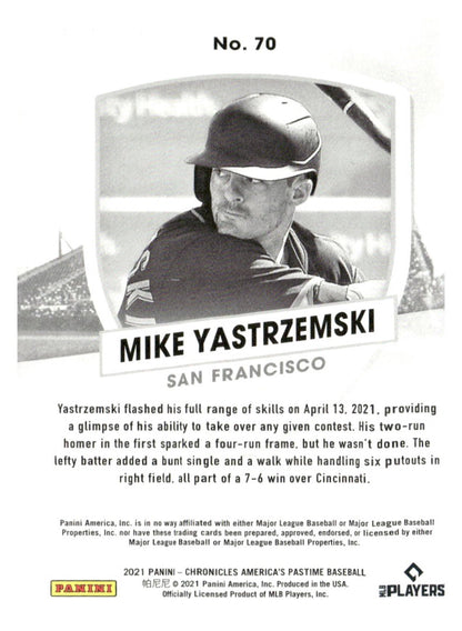 2021 Panini Chronicles #70 Mike Yastrzemski
