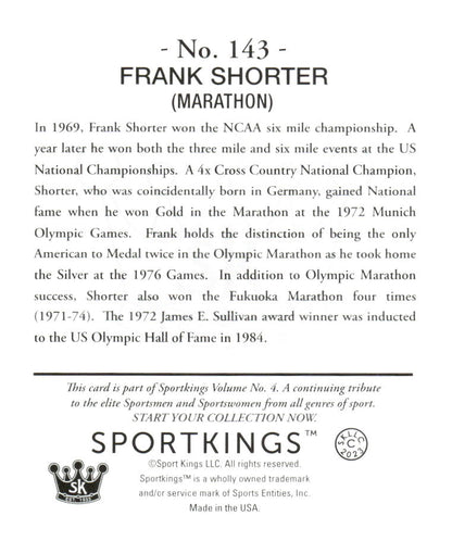 2023 Sportkings Volume 4 #143 Frank Shorter Mini