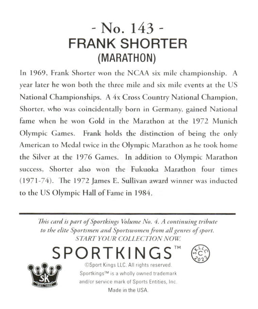 2023 Sportkings Volume 4 #143 Frank Shorter Mini
