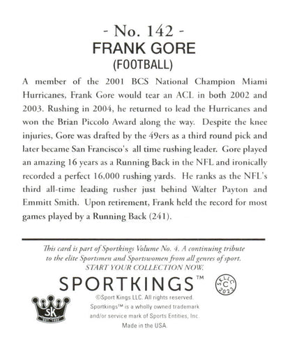 2023 Sportkings Volume 4 #142 Frank Gore