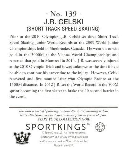 2023 Sportkings Volume 4 #139 J.R. Celski Mini