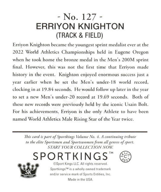 2023 Sportkings Volume 4 #127 Erriyon Knighton Mini