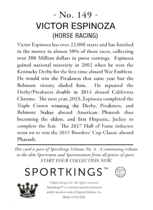 2023 Sportkings Volume 4 #149 Victor Espinoza Lourdes University Athletics