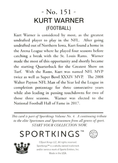 2023 Sportkings Volume 4 #151 Kurt Warner
