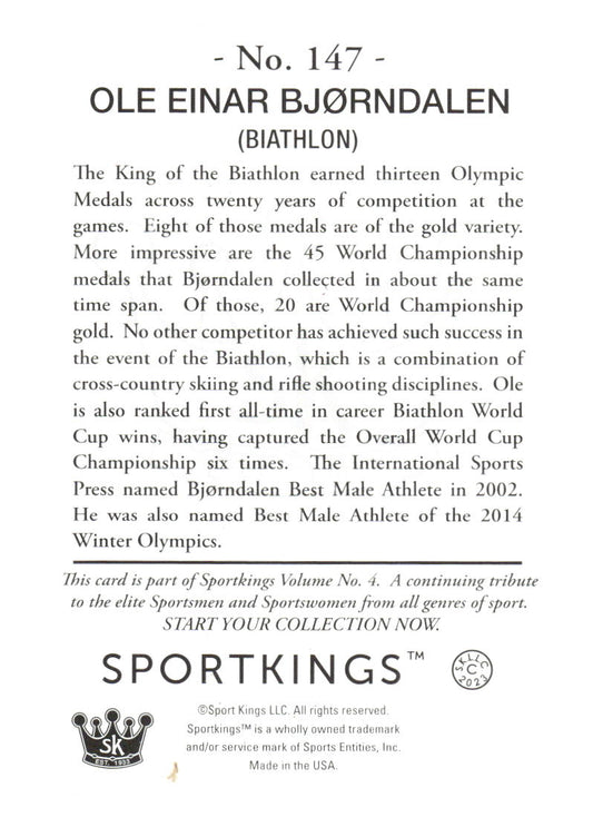 2023 Sportkings Volume 4 #147 Ole Einar Bjorndalen